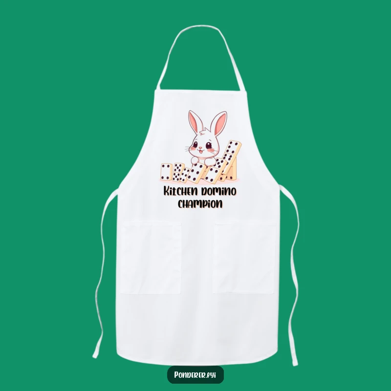 Funny Rabbit Domino Apron: Kitchen Fun, Humorous Cooking Gift