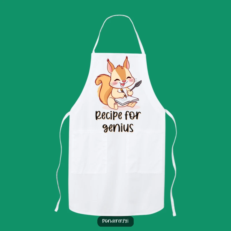 Funny Squirrel Writer Apron: Comedic Culinary Creativity