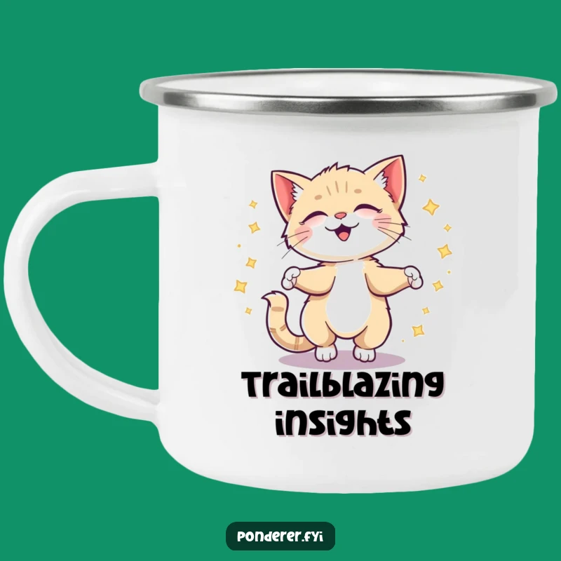 Funny Giggling Kitten Idea Camping Mug: Durable Spark Mug, Perfect Outdoor Gift