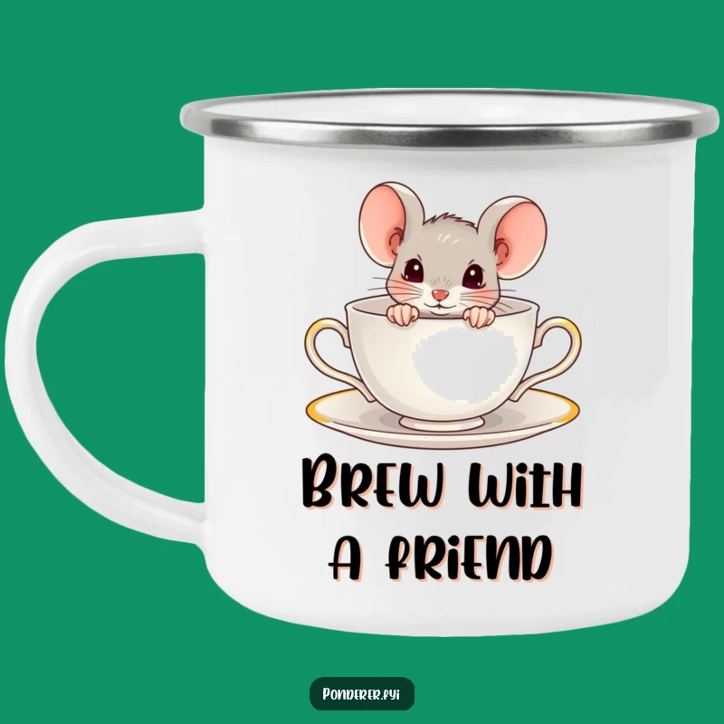 Funny Mouse Teacup Camping Mug: Adventure Peekaboo Cup, Perfect Quirky Gear