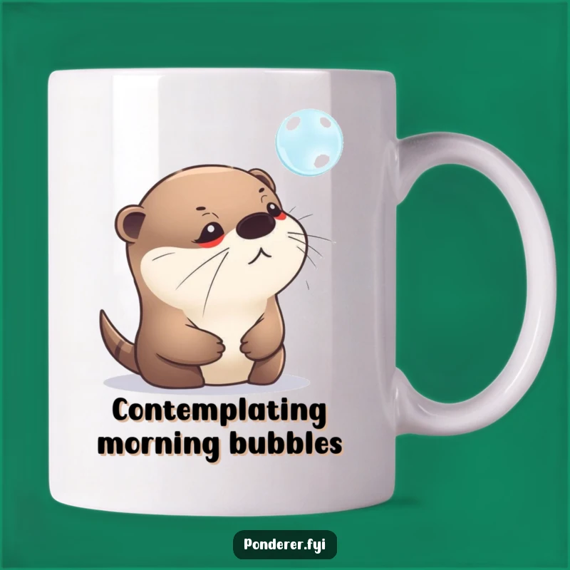 Funny Otter Bubble Mug: Pensive Moment, Deep Thoughts, Perfect Quirky Gift