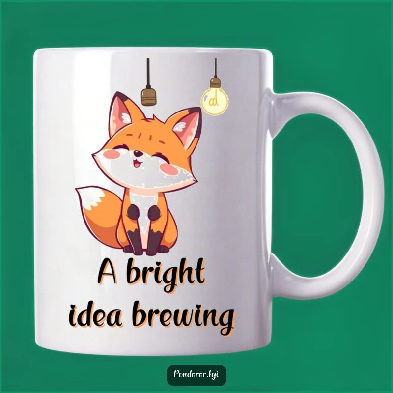 Funny Fox Lightbulb Mug - Brilliant Ideas & Happy Humor!