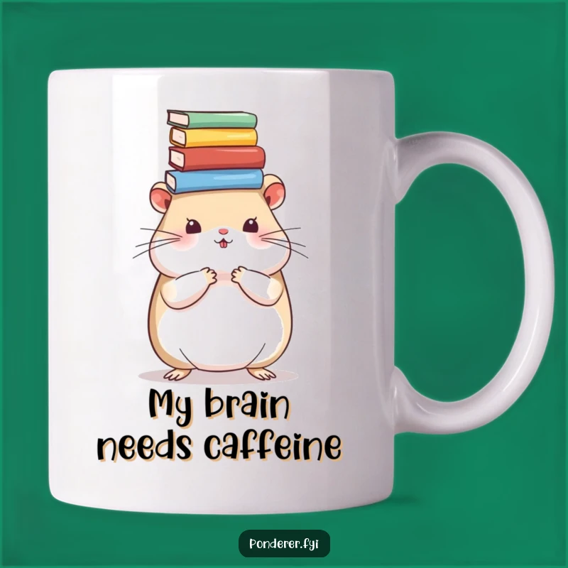 Funny Hamster Book Lover Mug: Adorable Scholar Rodent Gift for Bookworms