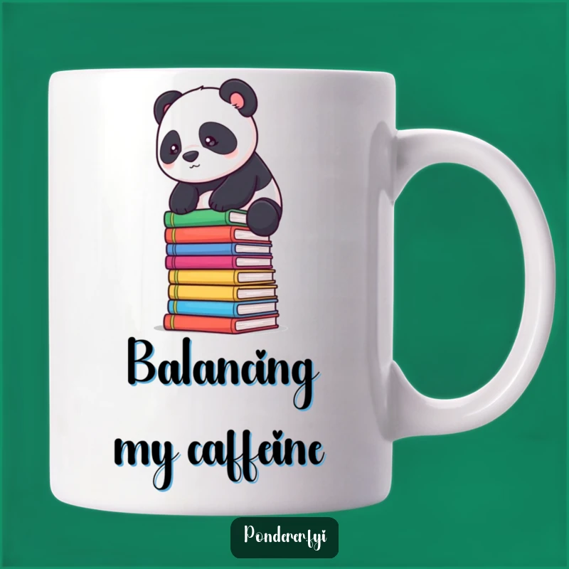 Funny Panda Scholar Mug: Balancing Books for a Hilarious Study Break