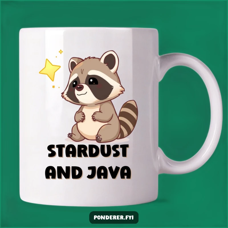Funny Dreamy Raccoon Mug: Star Gazing Cop Gift