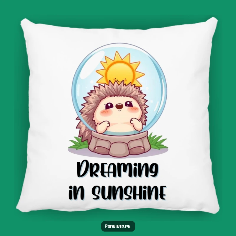 Funny Hedgehog Sun Pillow: Comedic Comfort and Optimism