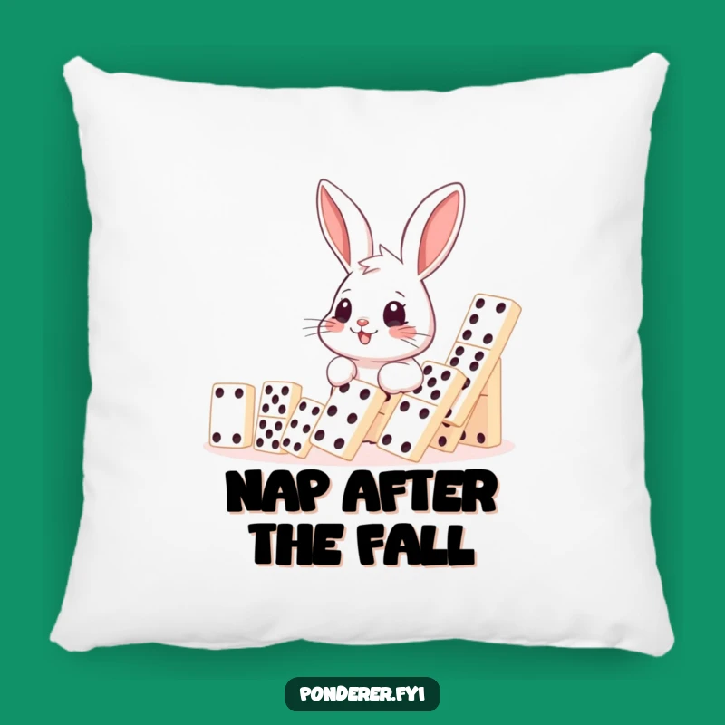 Soft Funny Rabbit Domino Pillow: Cozy Observation, Humorous Comfort Gift