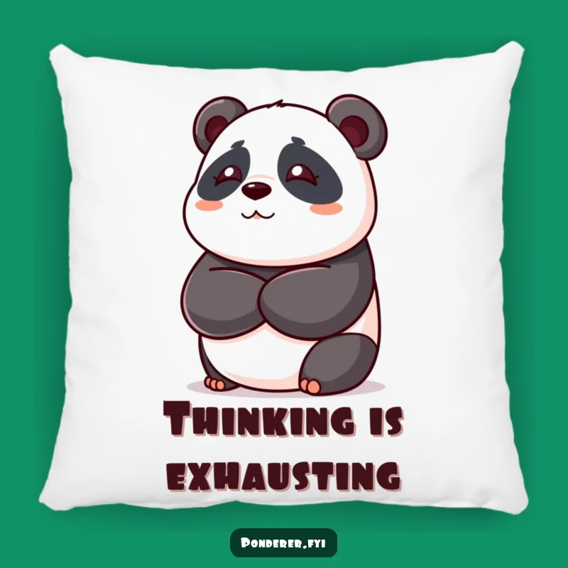 Soft Funny Panda Pillow: Deep Thoughts, Perfect Humorous Comfort Gift