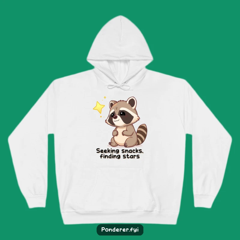 Funny Dreamy Raccoon Hoodie: Cozy Star Gazing Cop Gift