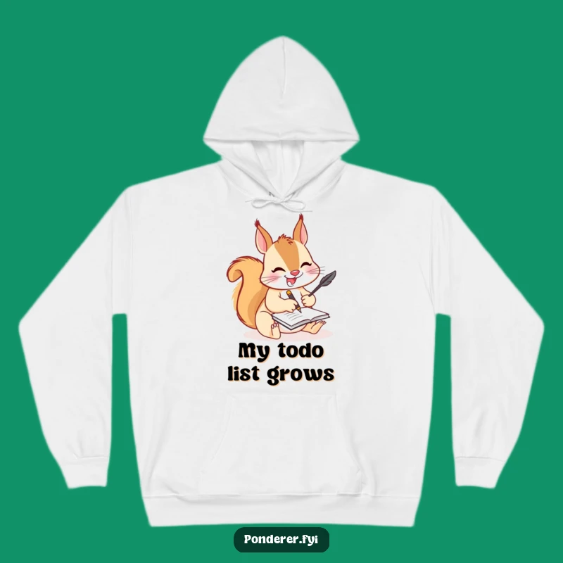 Funny Squirrel Writer Hoodie: Comedic Comfort for Creative Minds