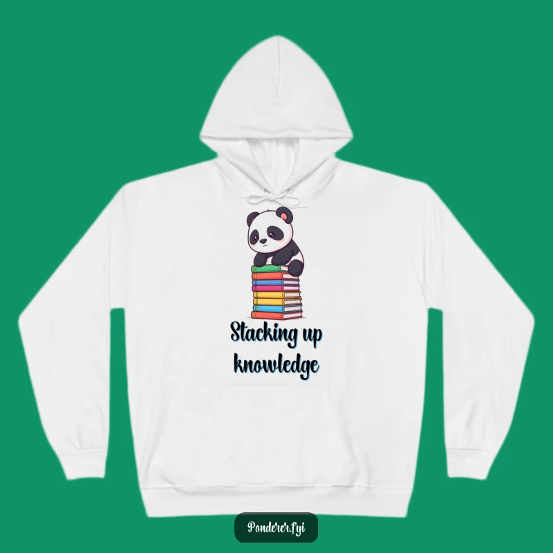 Funny Panda Scholar Hoodie: Stay Cozy While Balancing Books