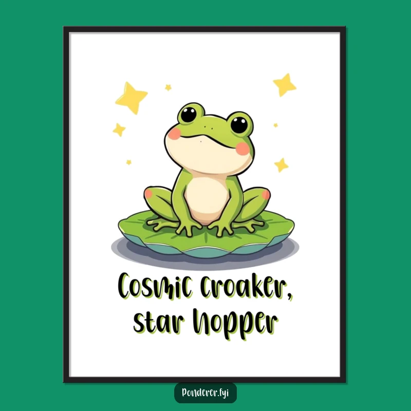Free Printable Starry Frog Wall Art - Funny Downloadable Decor for Dreamy Spaces