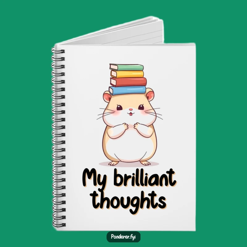 Funny Hamster Journal: Adorable Scholar Rodent Notebook Gift for Writers