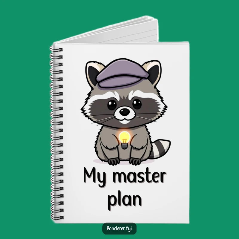 Funny Raccoon Genius Notebook: Jot Down Your Brightest Ideas