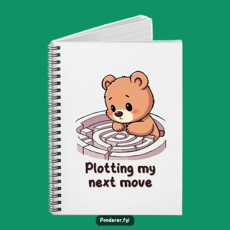 Funny Bear Cub Labyrinth Notebook: Plan Your Route, Ideal Humorous Gift