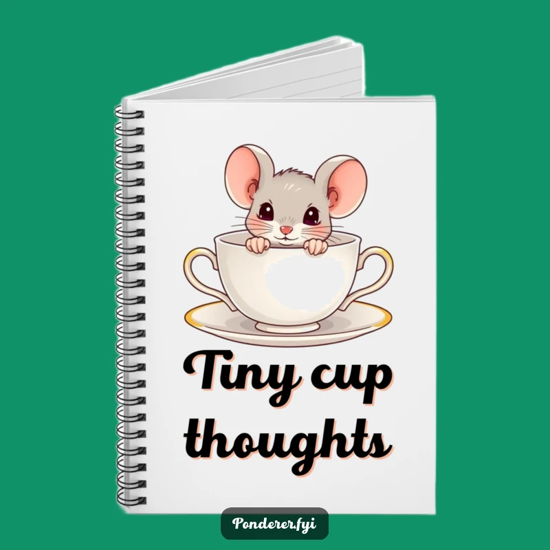 Funny Mouse Teacup Notebook: Curious Journal, Perfect Quirky Note-Taking Book