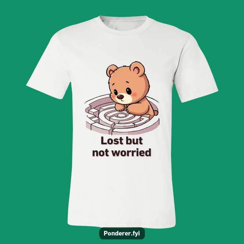 Funny Bear Cub Labyrinth T-Shirt: Adventure Awaits, Ideal Humorous Gift
