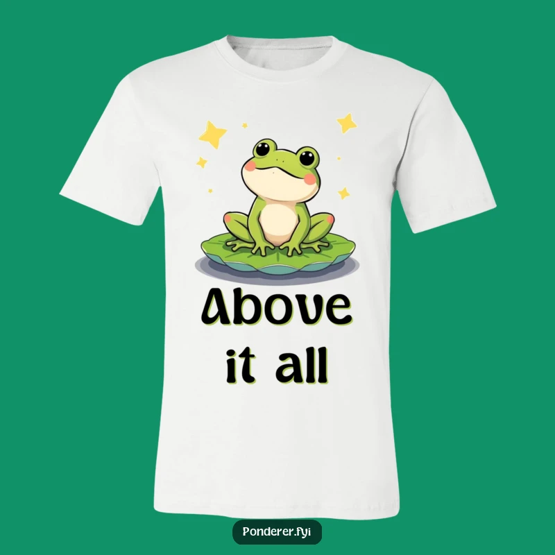 Funny Content Frog T-Shirt: Cosmic Dweller Tee, Hilarious Amphibian Apparel