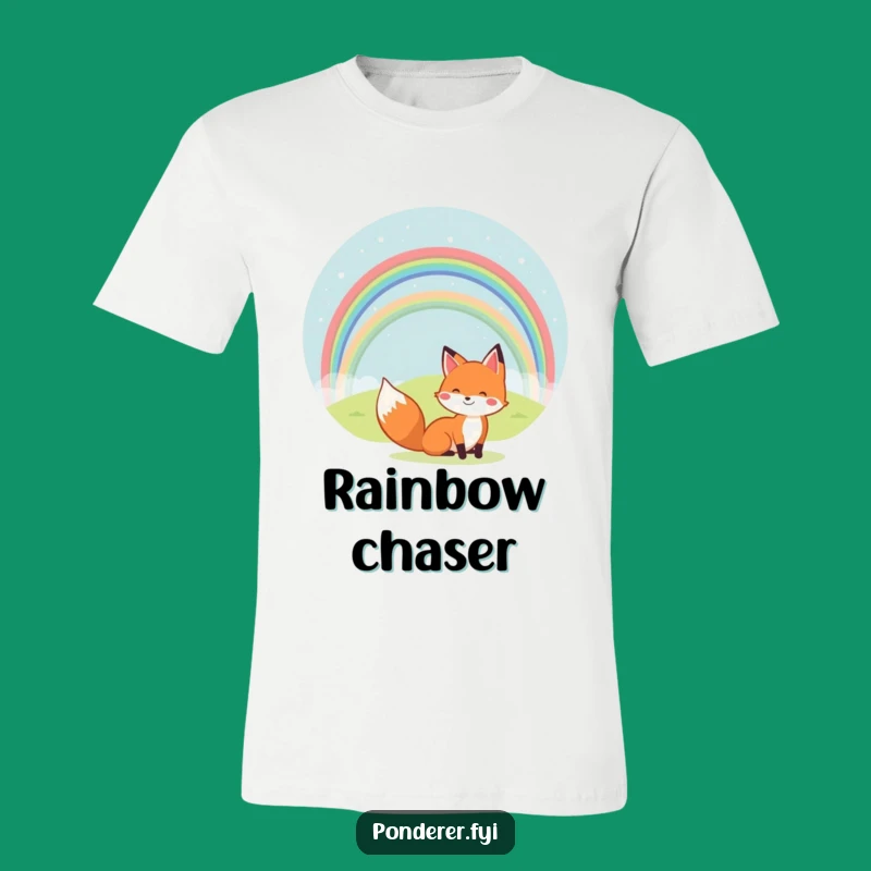 Funny Fox Rainbow T-Shirt: Joyful Woodland Tee, Perfect Happy Apparel