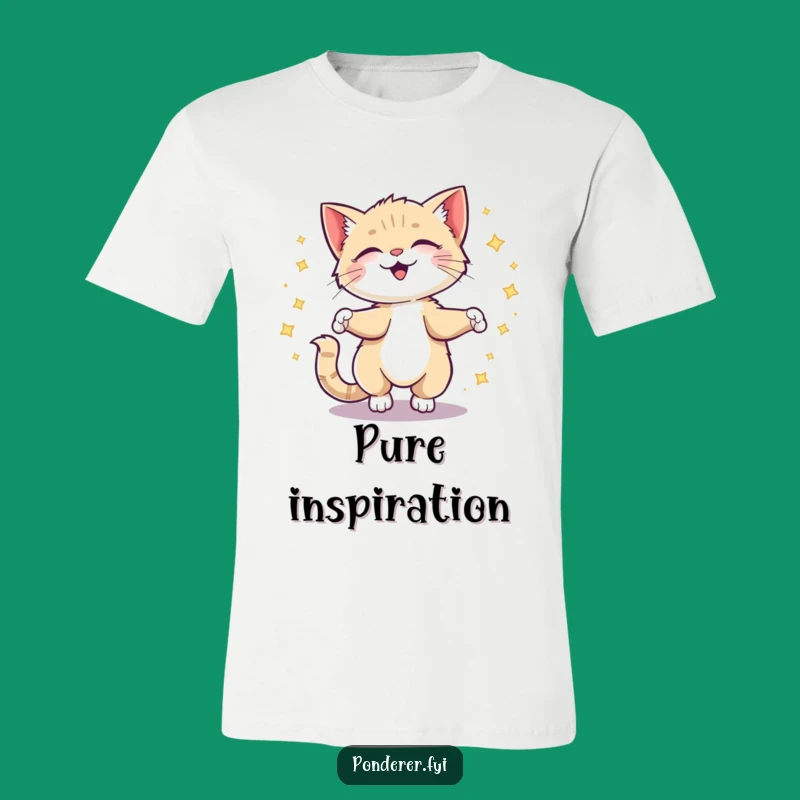 Funny Giggling Kitten Idea T-Shirt: Creative Spark Apparel, Hilarious Fun Gift