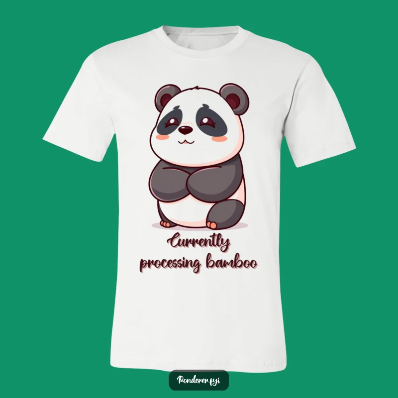 Funny Panda T-Shirt: Playful Bear in Thought, Ideal Humorous Gift