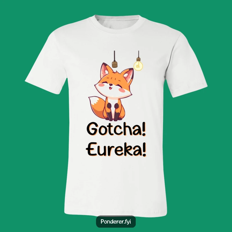 Funny Fox Lightbulb T-Shirt - Clever & Cheerful Apparel!