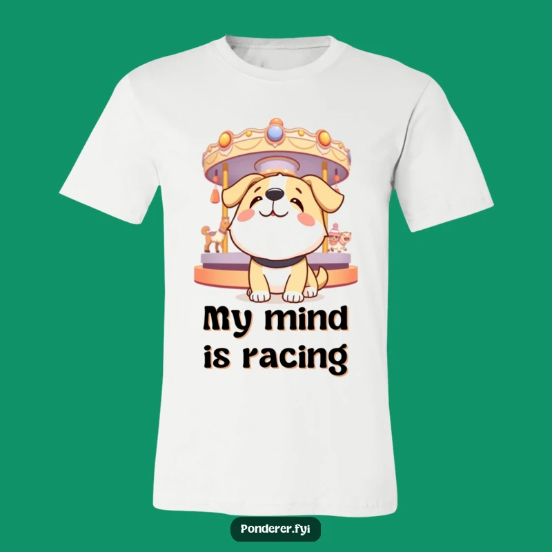 Funny Dog Thoughts T-Shirt: Happy Pup's Whirlwind of Ideas