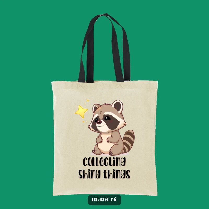 Funny Dreamy Raccoon Tote Bag: Star Gazing Cop Carryall